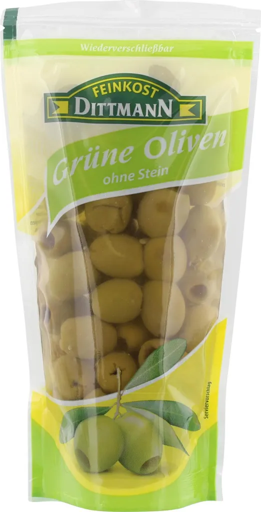 Feinkost Dittmann Green Olives without Stones, 10-pack (10 x 270 g)