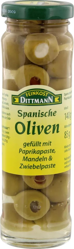 Feinkost Dittmann Spanish olives with spicy filling 140g