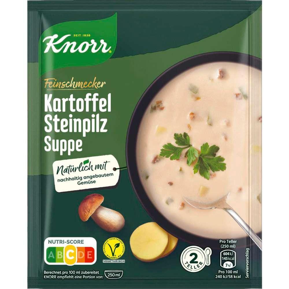 Gourmet potato and porcini mushroom soup