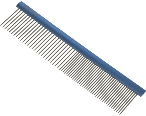 Aesculap fur comb with blue handle 192 x 44 mm