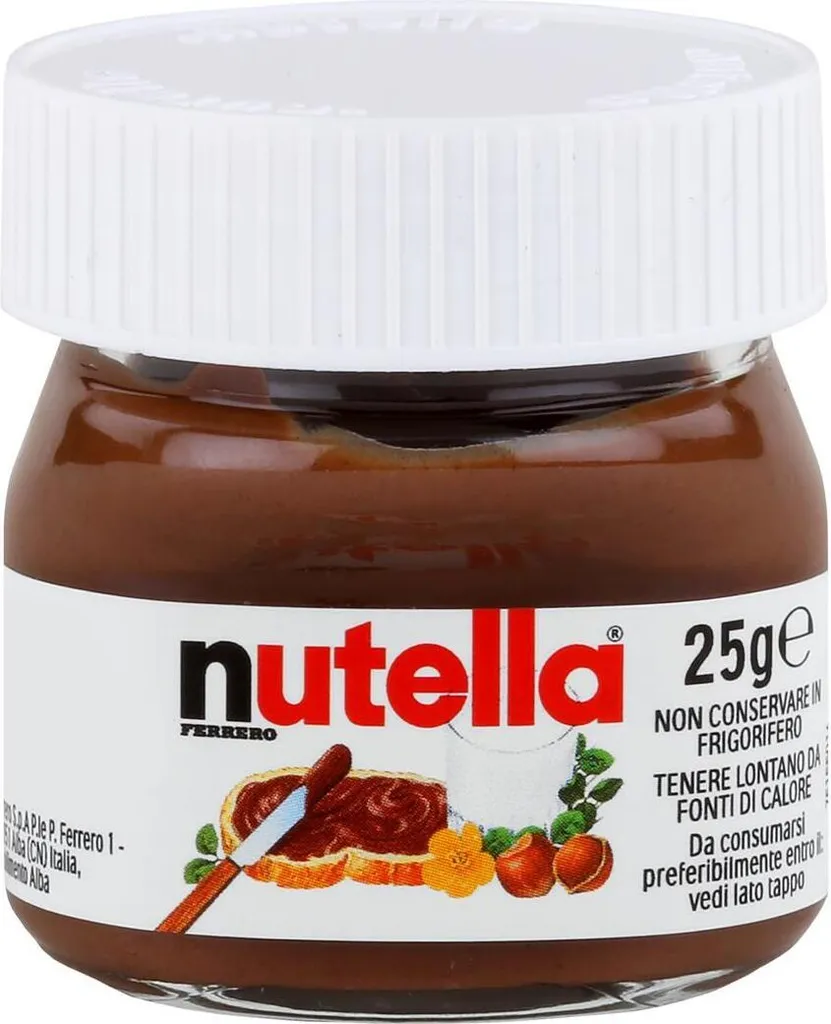 Ferrero Nutella Mini Glas Brotaufstrich Schokolade 25g - Nuss-Nougat