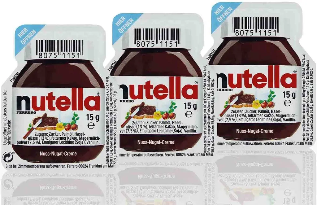 Ferrero Nutella Portionspackungen, 120x 15g