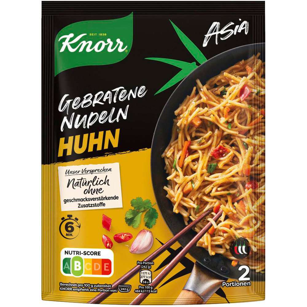 Ready meal Asian fried noodles, chicken