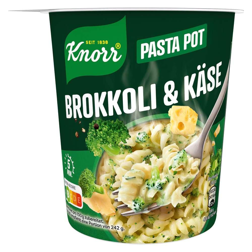Ready meal pasta snack, broccoli cheese sauce