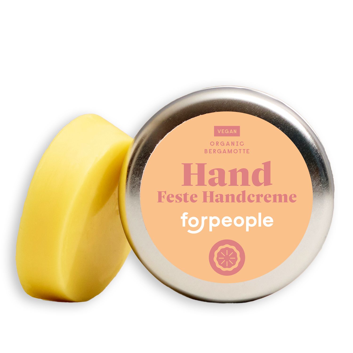 Solid hand cream with lemon and bergamot - natural cosmetics