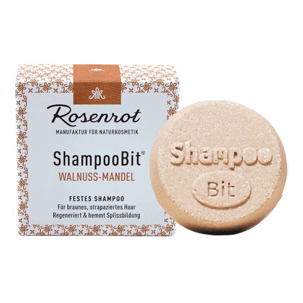 Rosenrot Festes ShampooBit® - Walnuss-Mandel 60g