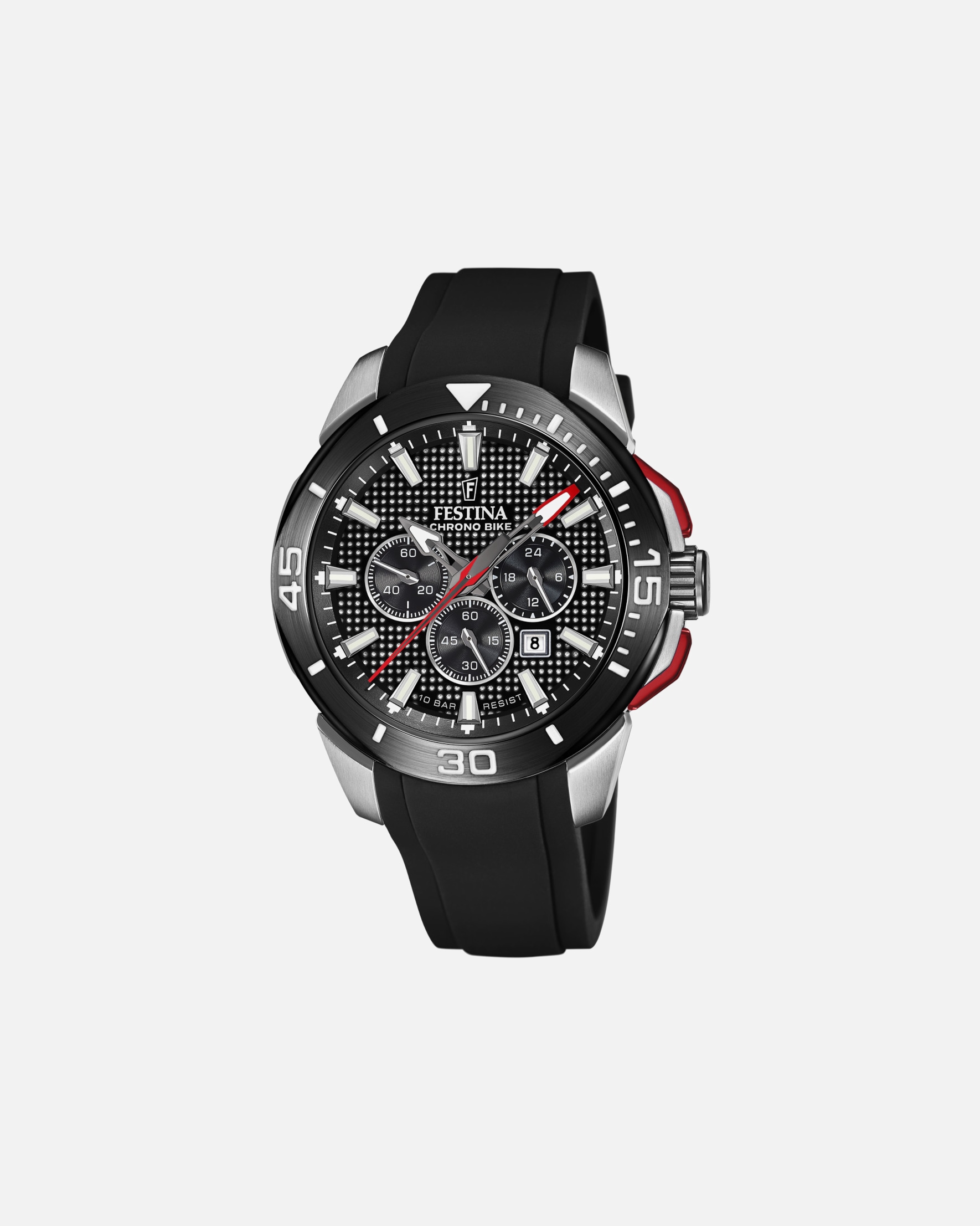 Festina watch men's watch Festina Chrono Bike black - stainless steel and silicone