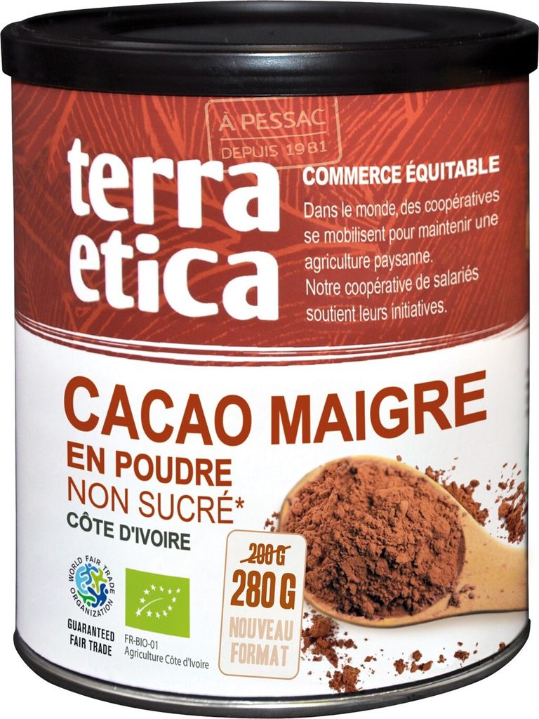 LOW FAT COCOA POWDER280 g - TERRA ETICA