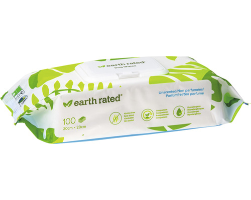 Wet wipes for animals earth rated 100 pieces approx. 20 x 20 cm, scent lavender with shea butter, aloe vera and chamomile
