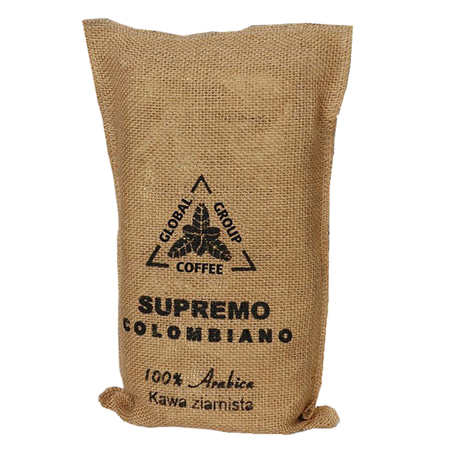 Global Coffee Group® Coffee Supremo Columbiano | 100% Arabica 1kg | Mixture Coffee Beans 1 kg | Whole Beans Cafe | Ideal for Espresso Machines Freshly Roasted Dark Roast Intense Taste