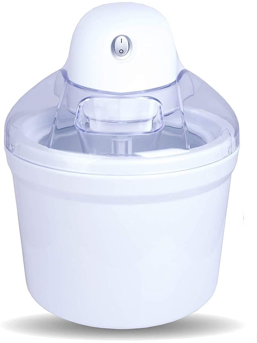 weg-ist-weg.com Perfect Mix Ice Cream Machine 4-in-1 (Ice Cream Maker, Sorbet Machine, Frozen Yoghurt Machine, Ice Cube Tray), 1.2 L, Ice Making 15 Minutes + 3 x Ice Cream Powder.