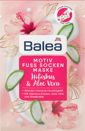 Motif foot sock mask hibiscus & aloe vera 1 pair, 2 hours