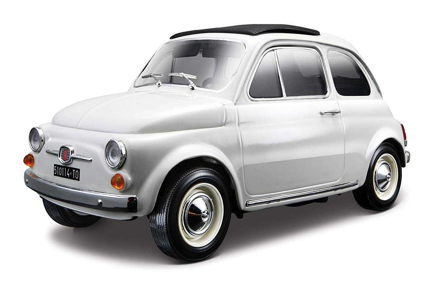 Fiat 500 °F 1965 scale 1: 18 (White)