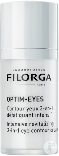 Filorga Optim-Eyes Refreshing Eye Contour Care Dark Circles Puffiness Lines Pump Bottle 15ml