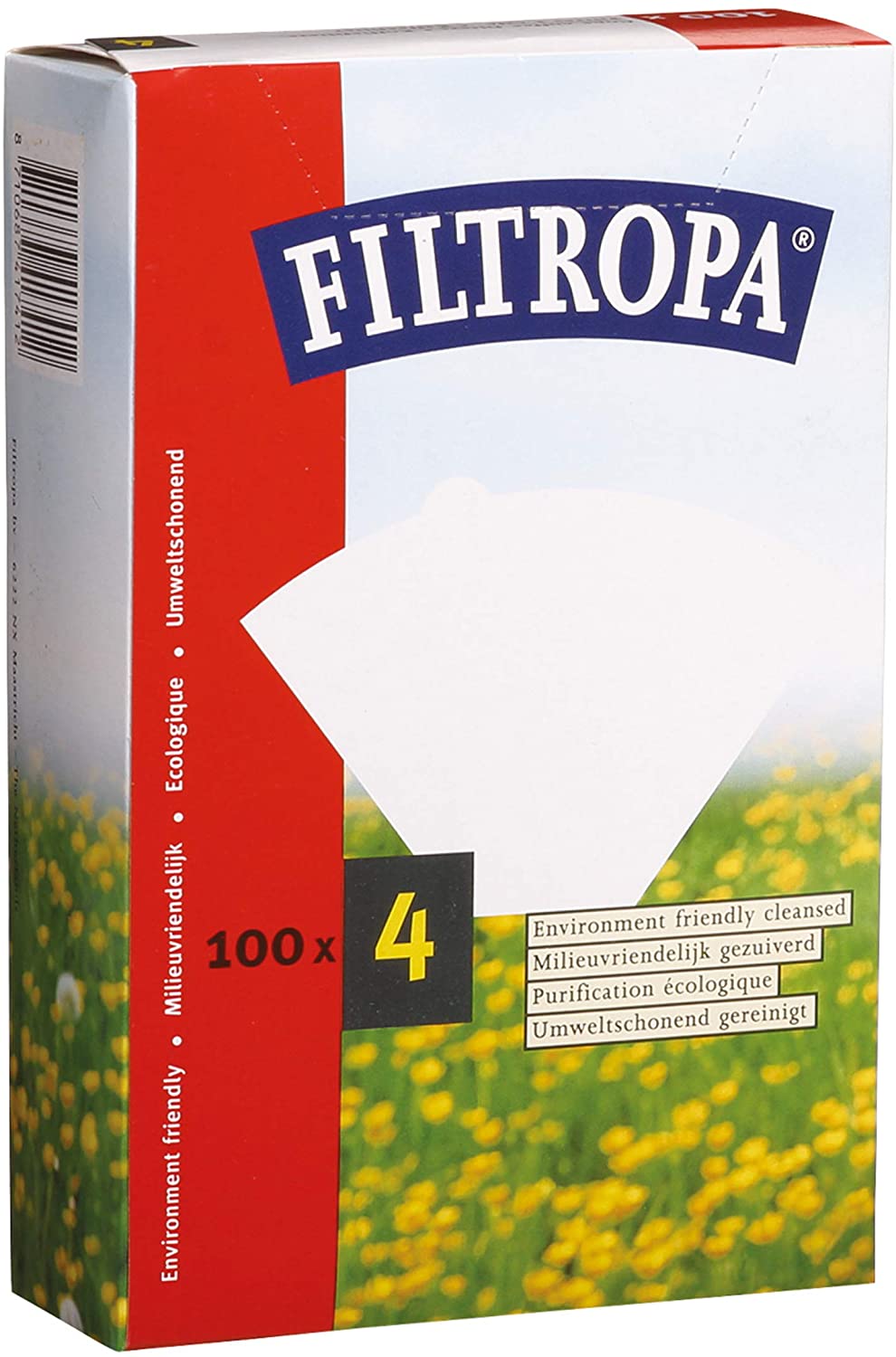 KitchenCraft Filtropa Size 4 Filter Papers, Pack of 100, White