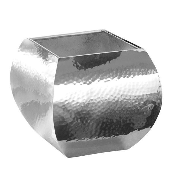 Fink Planter Square Hammered Stainless Steel (14cm)
