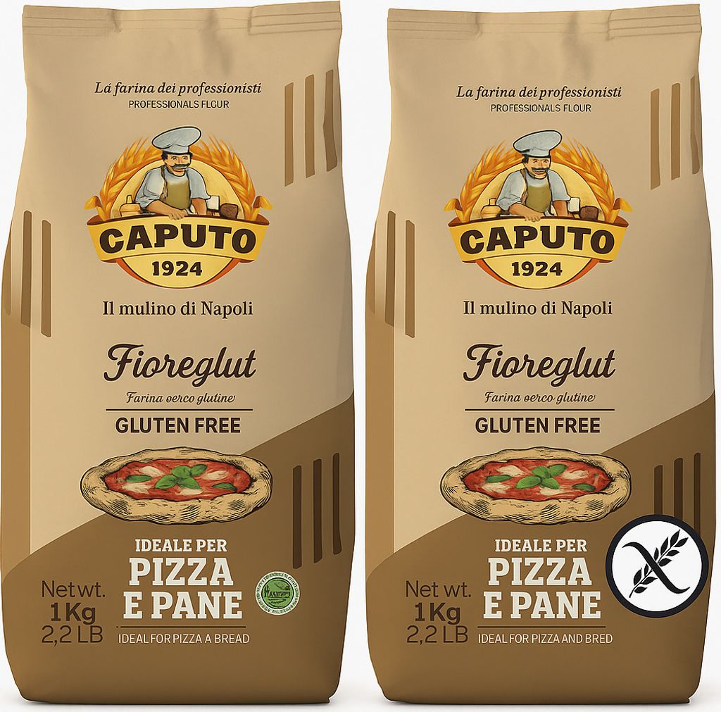Fioreglut gluten-free pizza and bread flour 1kg x2- Caputo