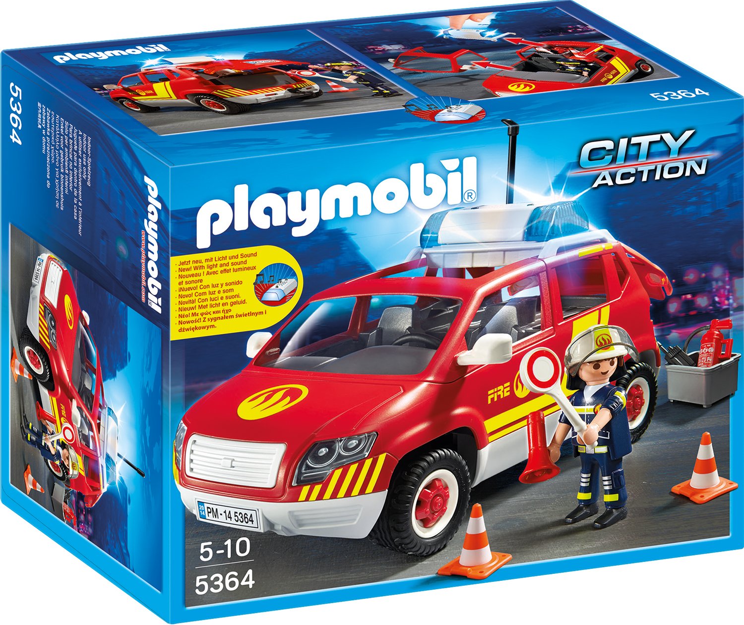 Playmobil Fire Chiefs Car With Lights And Sound