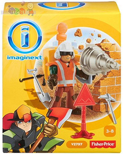 Fisher Price – Imaginext Rescue City Construction Worker Figure W/Giant Hss