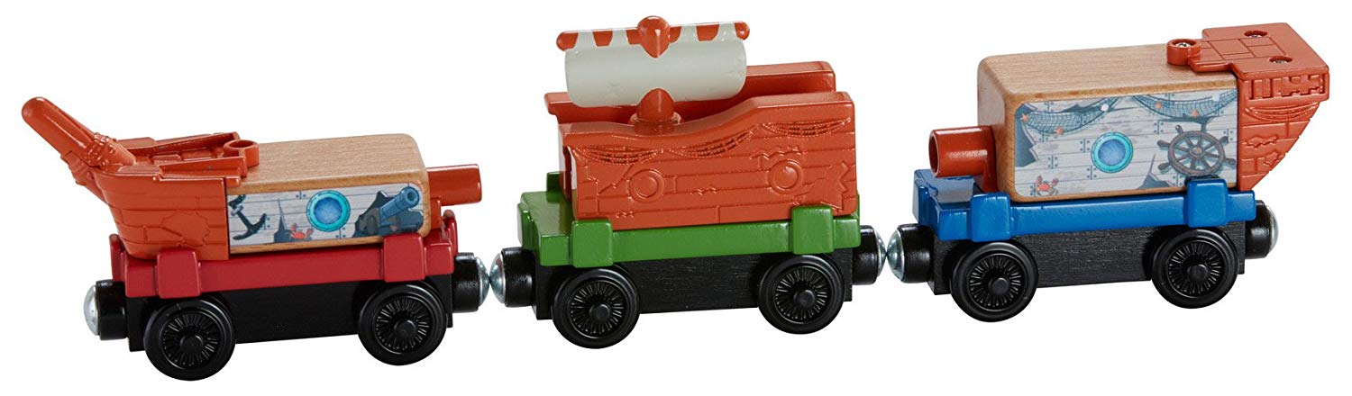 Fisher-Price Thomas The Train Wooden Railway Pirate Ship Delivery Train Set