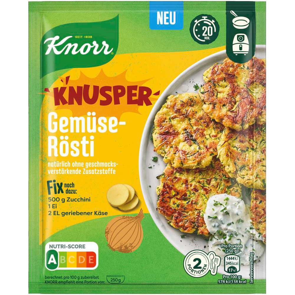 Ready-to-use seasoning mix, vegetable rösti