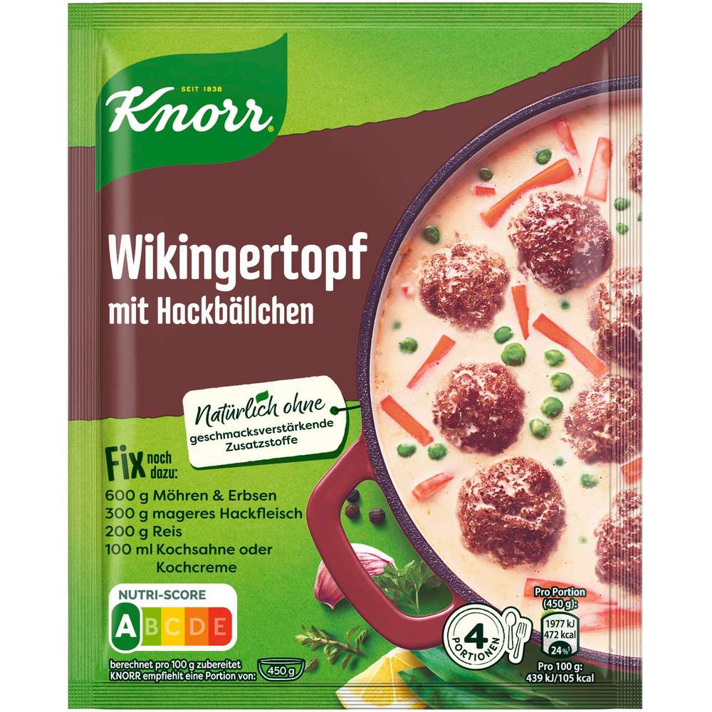 Fix seasoning mix Viking pot with meatballs