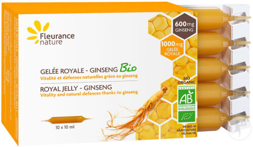 Fleurance Nature Royal Jelly Ginseng Organic 10 ampoules