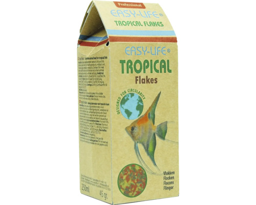 Flake food Easy Life Tropical flakes staple food for all aquarium fish, packaging made of 100% paper 250 ml