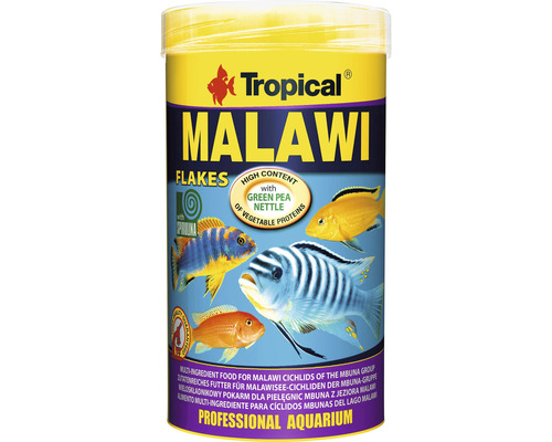 Flake food Tropical Malawi 250 ml cichlid food with a higher plant content