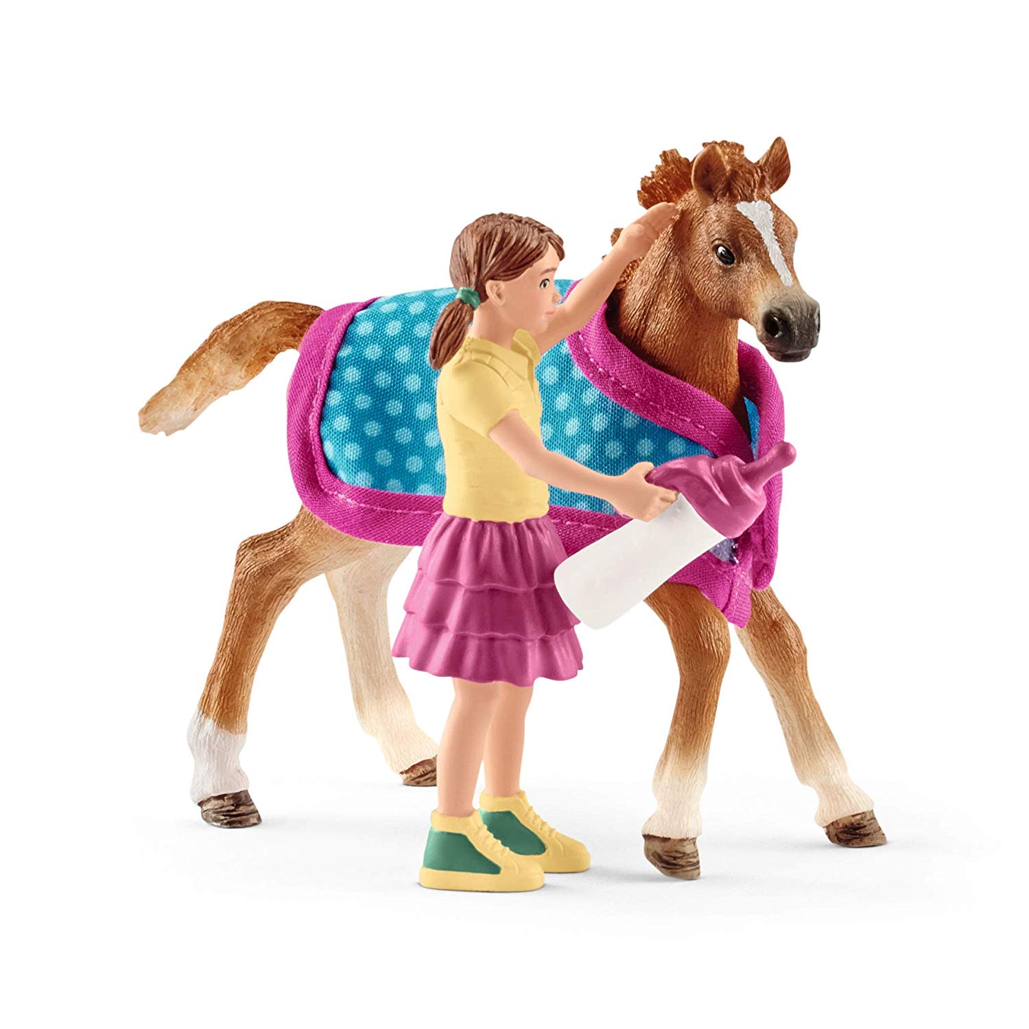 Schleich Foal With Blanket Figurine
