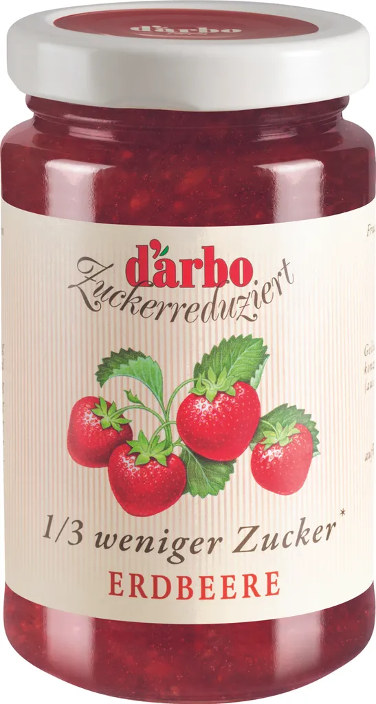 Food-United DIÄT-KONFITÜRE ERDBEER 330g mit 67% weniger Kalorien von Darbo