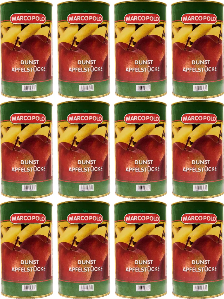 Food-United Dunst-Obst APPLE PIECES 12x Filling 4.6KG ATG 4.05KG no added sugar