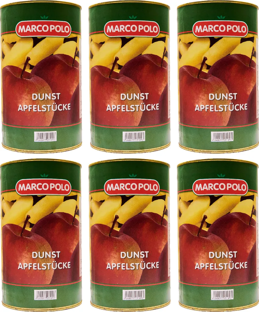 Food-United Dunst-Obst APPLE PIECES 6x Filling 4.6KG ATG 4.05KG no added sugar