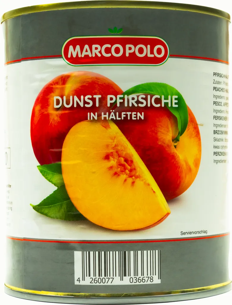 Food-United Dunst Peaches Halves 1 Can Filling 820g ATG 480g