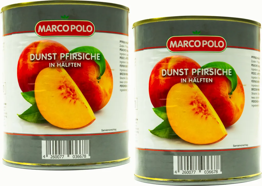 Food-United Dunst Peaches Halves 2 Cans Filling 820g ATG 480g