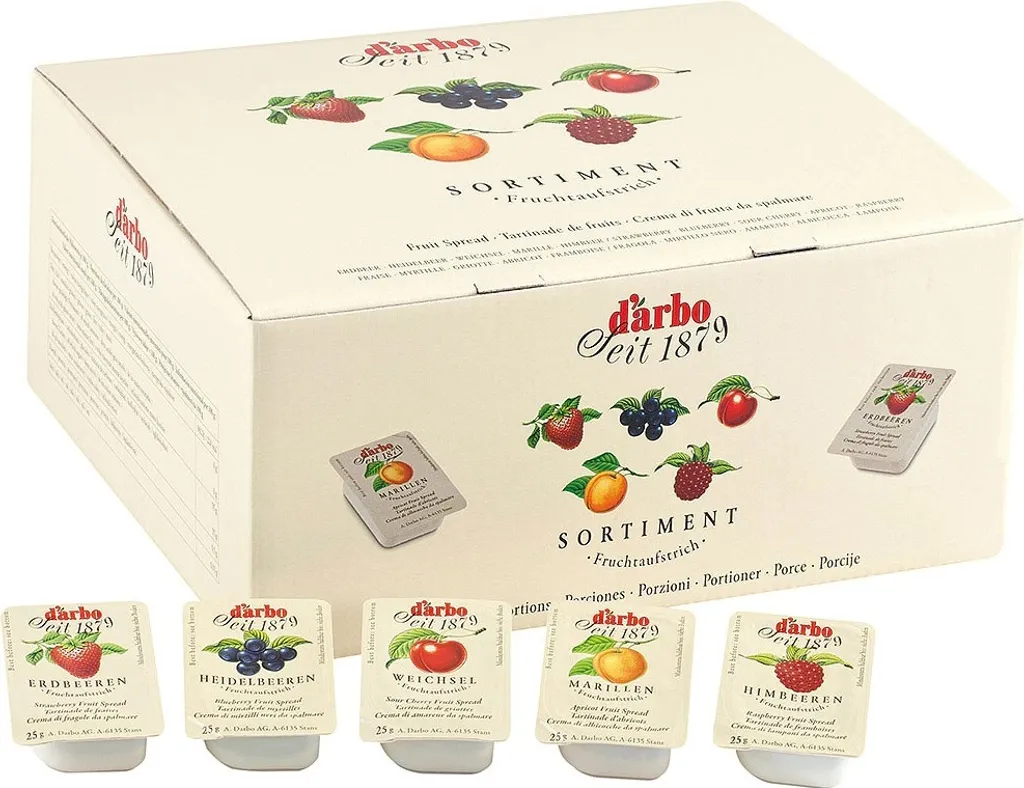 Food-United FRUCHTAUFSTRICH 5-Frucht Mini-Set 100x 25g original von DARBO