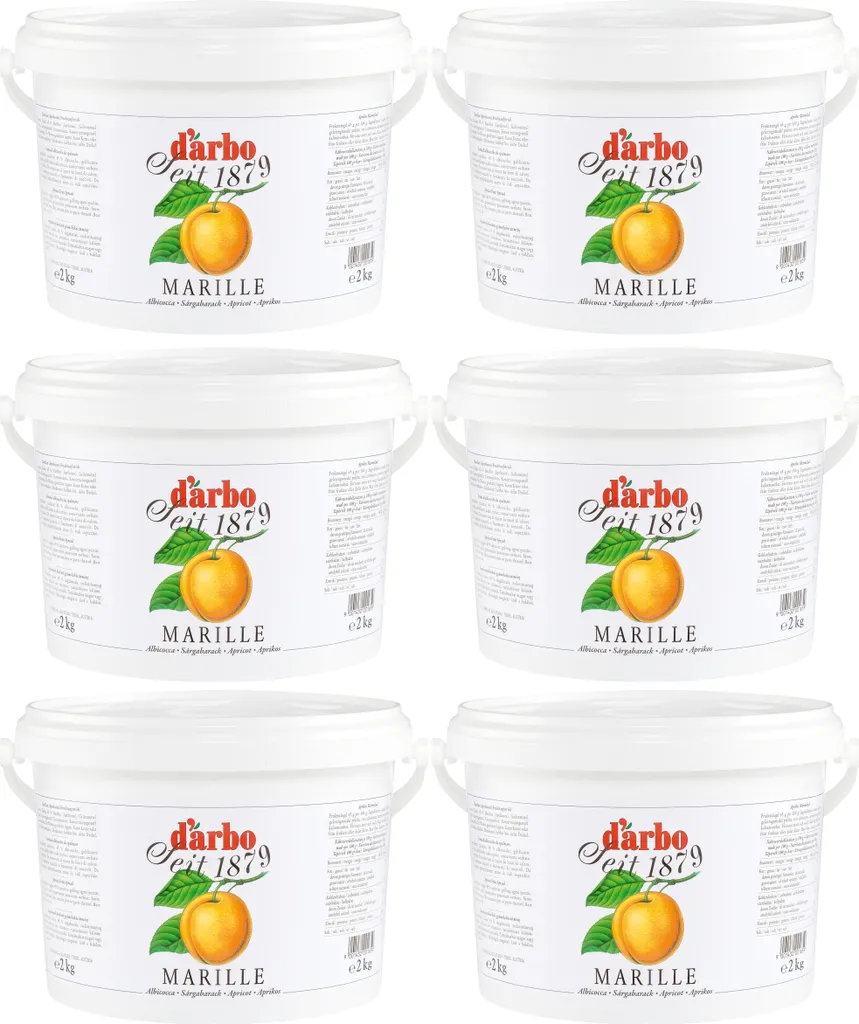 Food-United FRUCHTAUFSTRICH APRIKOSE MARILLE 6x 2 kg Eimer von Darbo