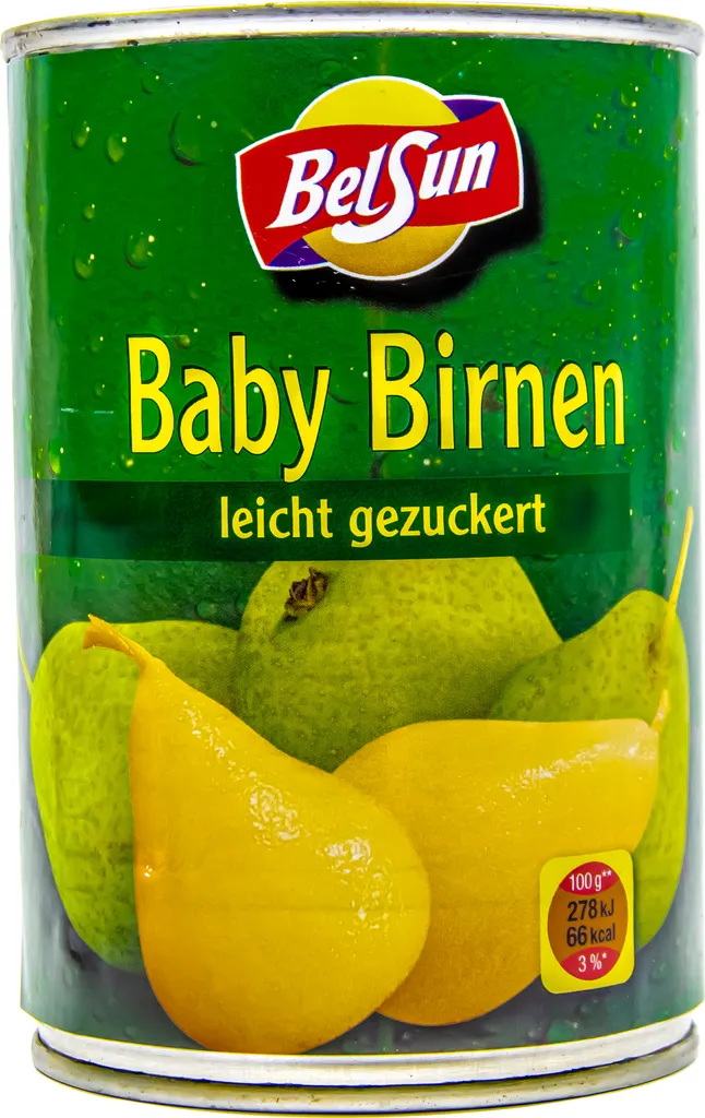 Food-United Whole Baby Pears lightly sugared 1 can ATG 200g peeled