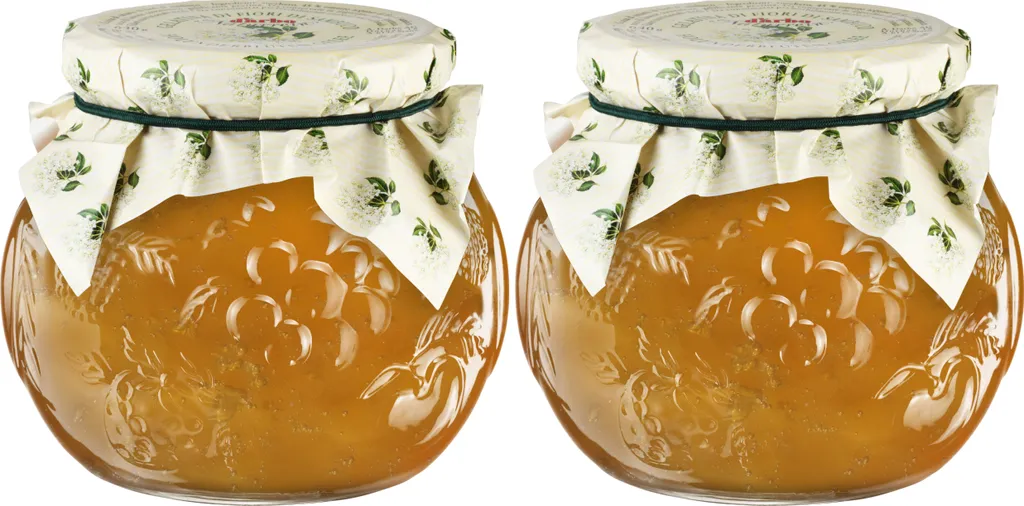 Food-United HOLUNDERBLÜTEN-GELEE naturrein 2x 640g im Dekorglas von DARBO