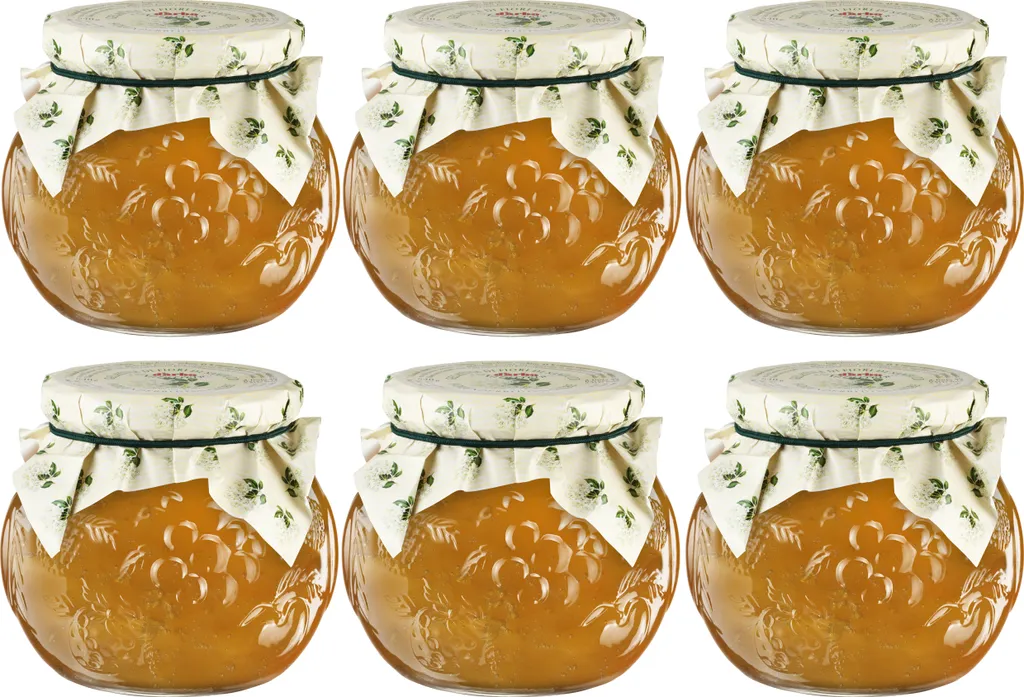Food-United HOLUNDERBLÜTEN-GELEE naturrein 6x 640g im Dekorglas von DARBO