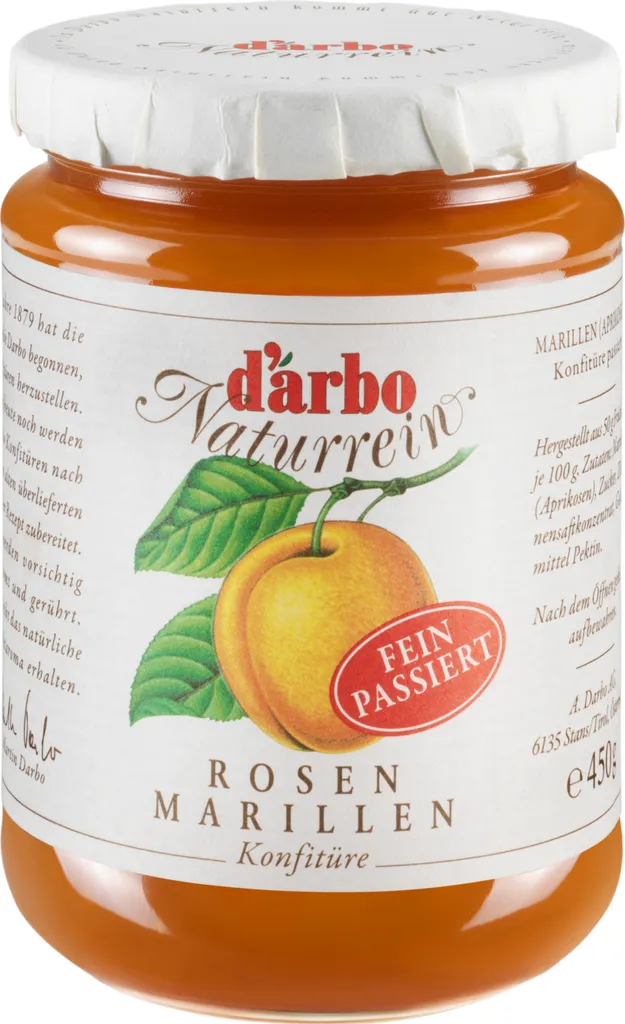 Food-United KONFITÜRE Marillen-Aprikosen-Konfitüre fein passiert 2x 450g von DARBO Naturrein fruchtiger apricot jam perfekt für Marillenkuchen Brot und Brötchen Frühstück Quark Porridge Puddings Eiscremes Füllungen Gebäck