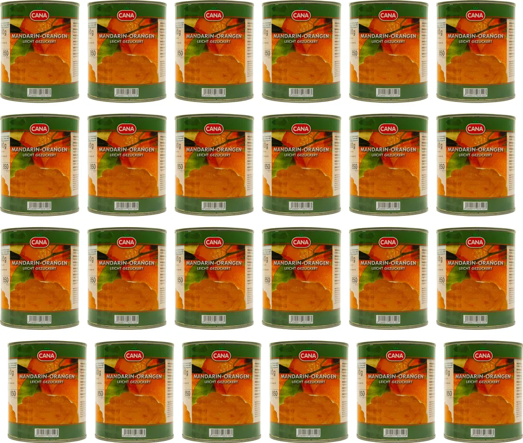 Food-United Mandarin Oranges Peeled Seedless 24 Cans Filling 800g ATG 480g
