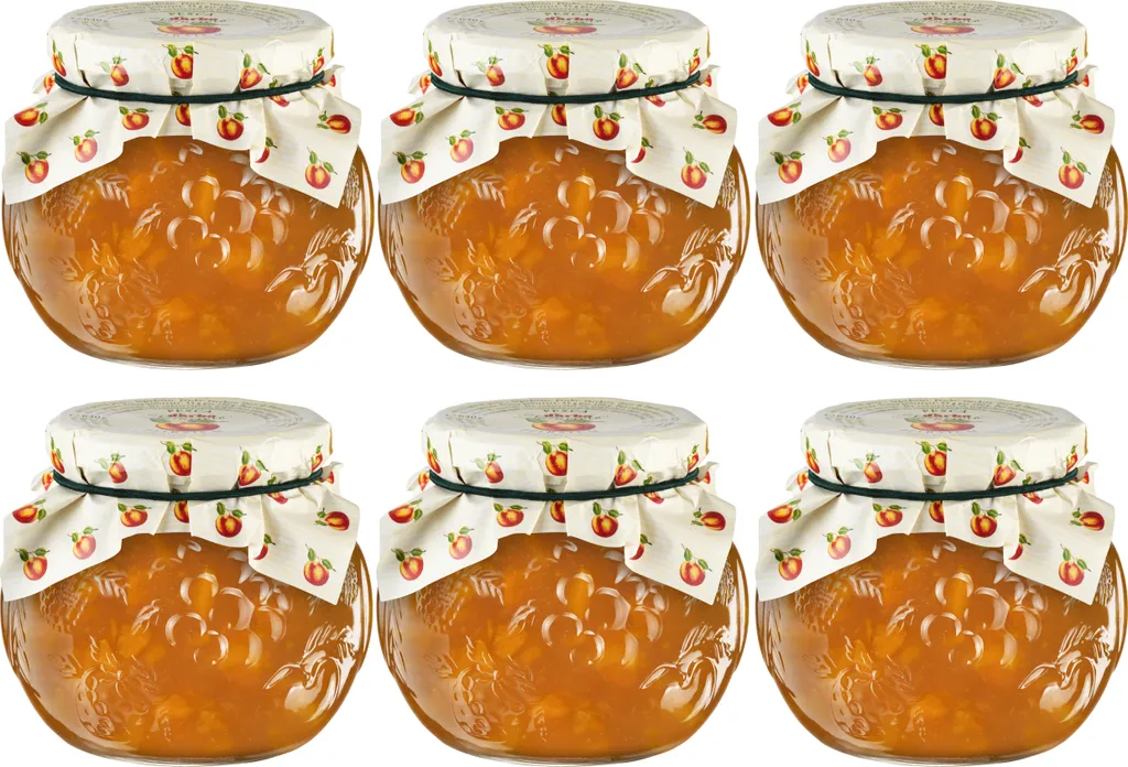 Food-United PFIRSICH-KONFITÜRE Extra naturrein 6x 640g Dekorglas von DARBO