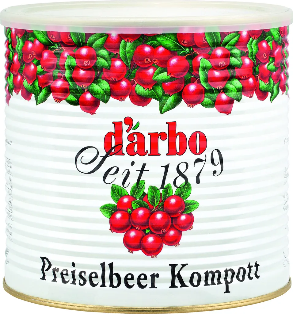 Food-United PREISELBEEREN-KOMPOTT fein-herb 2,8kg Dose von DARBO