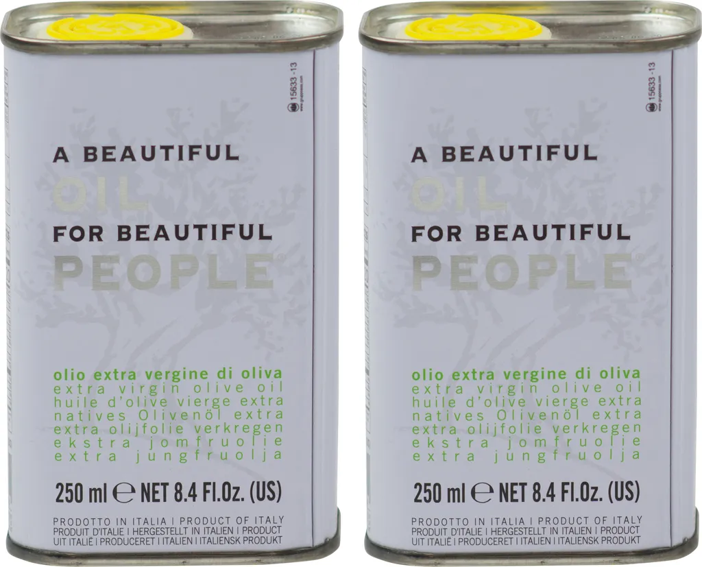 Food-United PREMIUM SPEISEÖL Ölivenöl aus Italien 2x 250ml, italienisches Olivenöl extra nativ vergine kaltgepresst mit nur 0,8 % Säure “A Beautiful Oil For Beautiful People” von TERRE FRANCESCANE