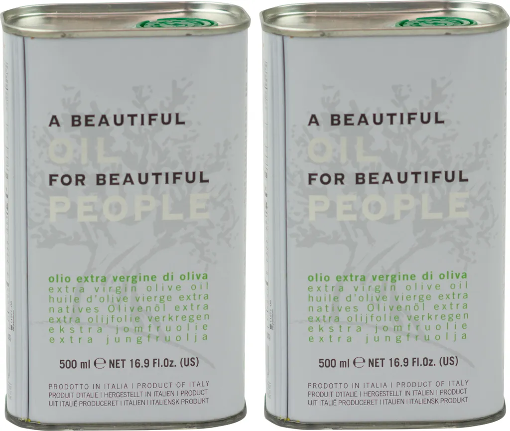 Food-United PREMIUM SPEISEÖL Ölivenöl aus Italien 2x500ml, italienisches Olivenöl extra nativ vergine kaltgepresst mit nur 0,8 % Säure “A Beautiful Oil For Beautiful People” von TERRE FRANCESCANE