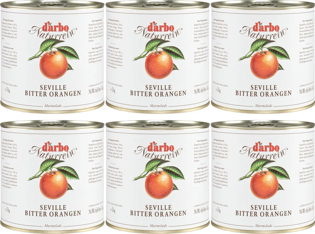 Food-United SEVILLE BITTER ORANGEN MARMELADE 6x 3kg Dose von DARBO