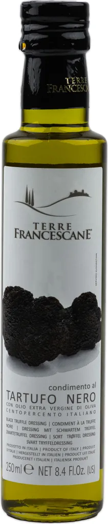 Food-United Trüffel-Öl 250ml von TERRE FRANCESCANE extra natives Olivenöl mit schwarzem Trüffel-Aroma Premium-Trüffelöl aus Italien für Feinschmecker-innen und Gourmetküche