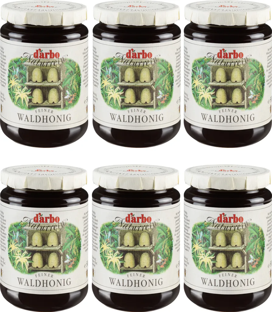 Food-United WALD- und BLÜTEN-HONIG naturbelassen 6x 500g Glas DARBO