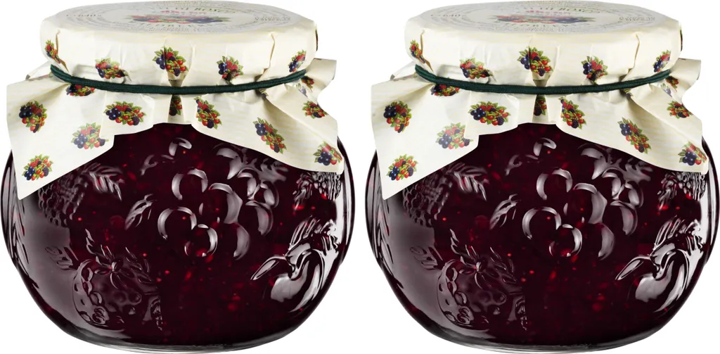 Food-United WALDBEEREN-KONFITÜRE EXTRA NATURREIN 2x 640g DARBO im Dekorglas